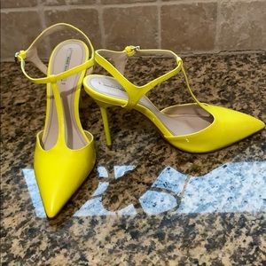 Neon T-strap Zara Heels